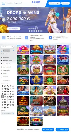 l'application et interface God of Casino